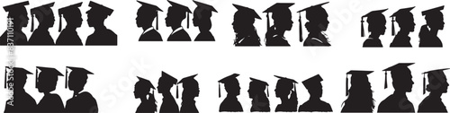 Graduation Silhouette Vector Graphic Pack
