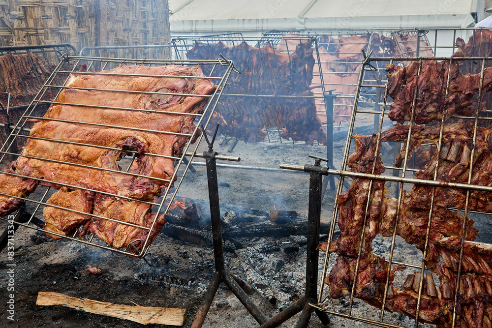 "Chancho al Palo" is a popular Peruvian dish that features roasted pork