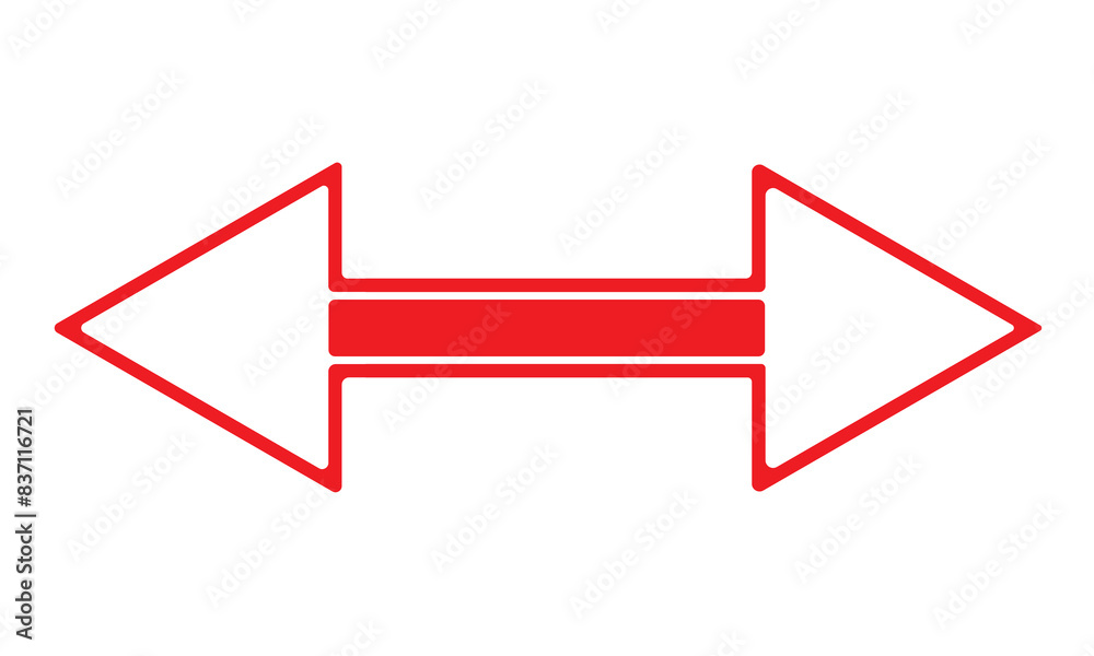 Double ended red arrow vector design for website, app and logo design. Dual sided red arrow vector, icon, silhouette design. Vector illustration of duel side arrow. Double ended red arrow vector design for website, app and logo design. Dual sided red arrow vector, icon, silhouette design. Vector illustration of duel side arrow.