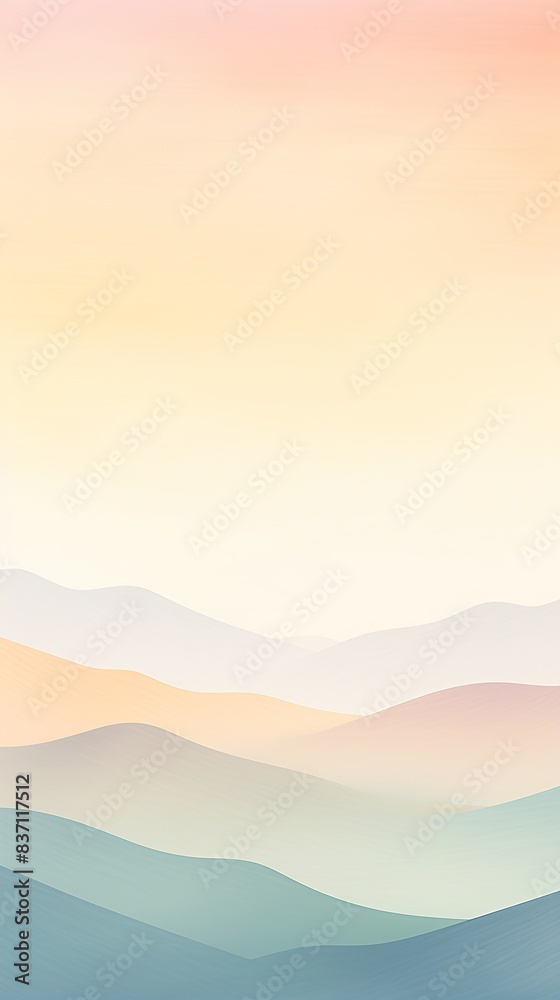 Abstract landscape with soft pastel hues of pink, blue, and yellow, creating a dreamy and serene atmosphere. Abstract landscape with soft pastel hues of pink, blue, and yellow, creating a dreamy and serene atmosphere.
