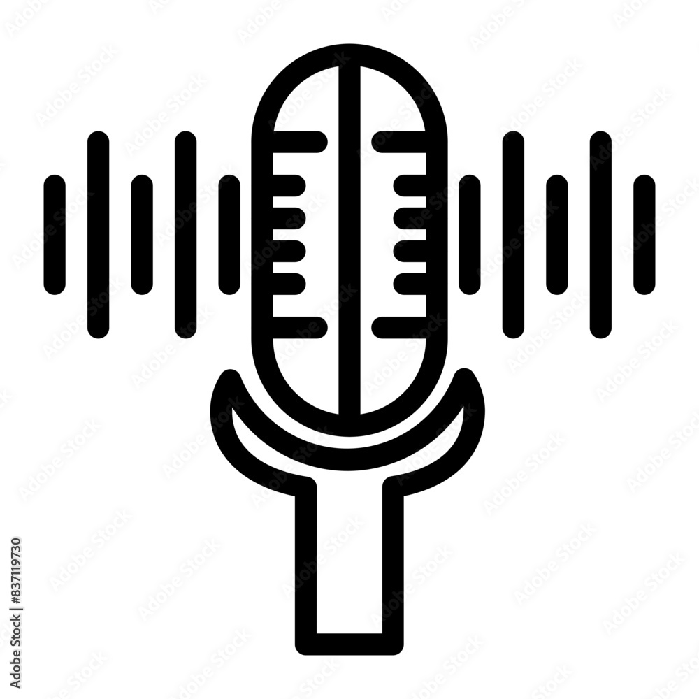 open mic in game line icon style open mic in game line icon style