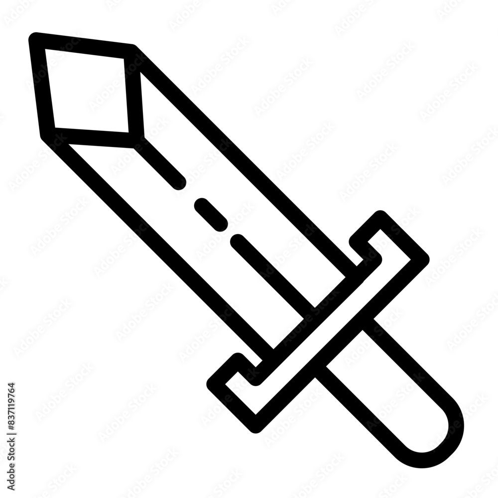 sword in the game line icon style sword in the game line icon style