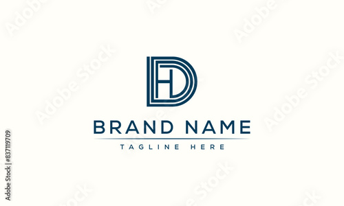 Logo design letter DH . Elegant modern. Vector template.