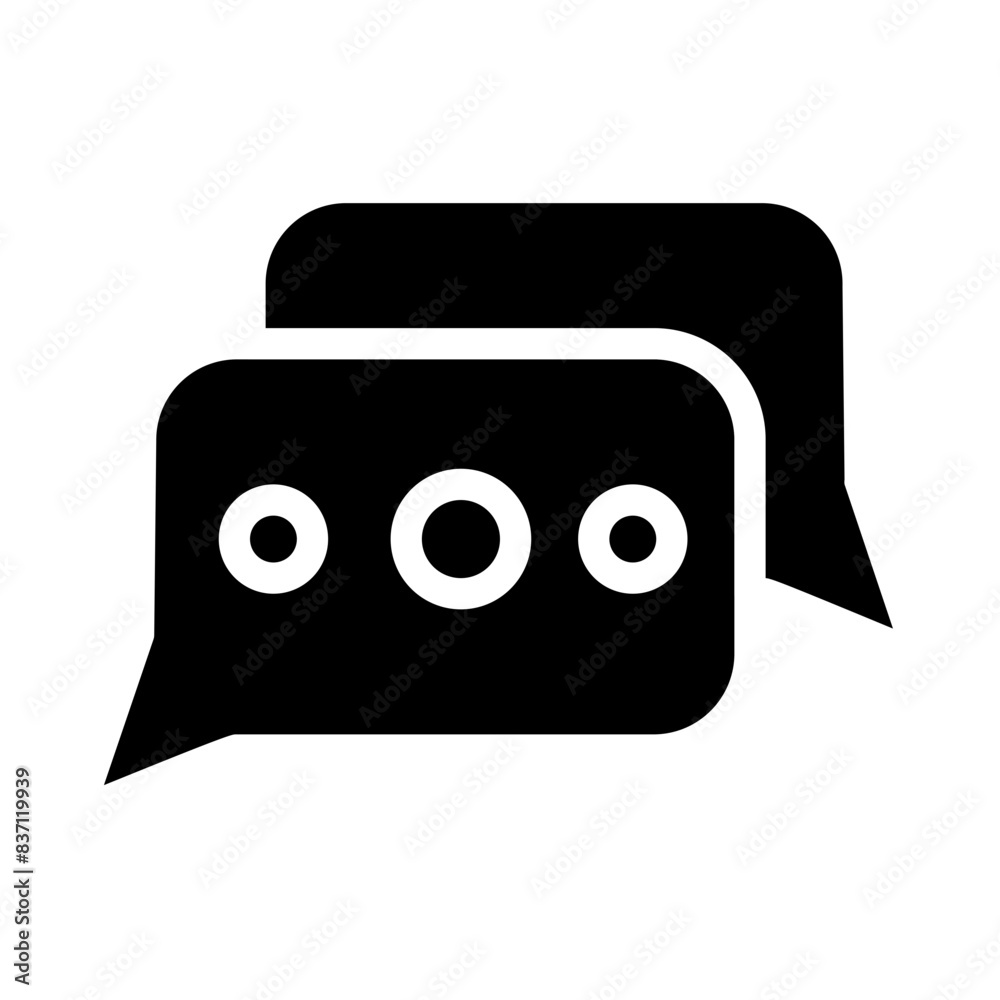 in-game chat feature solid style icon in-game chat feature solid style icon