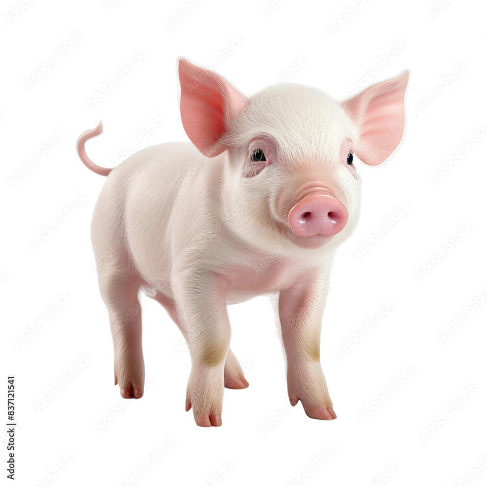 cute pig isolated on white cute pig isolated on white
