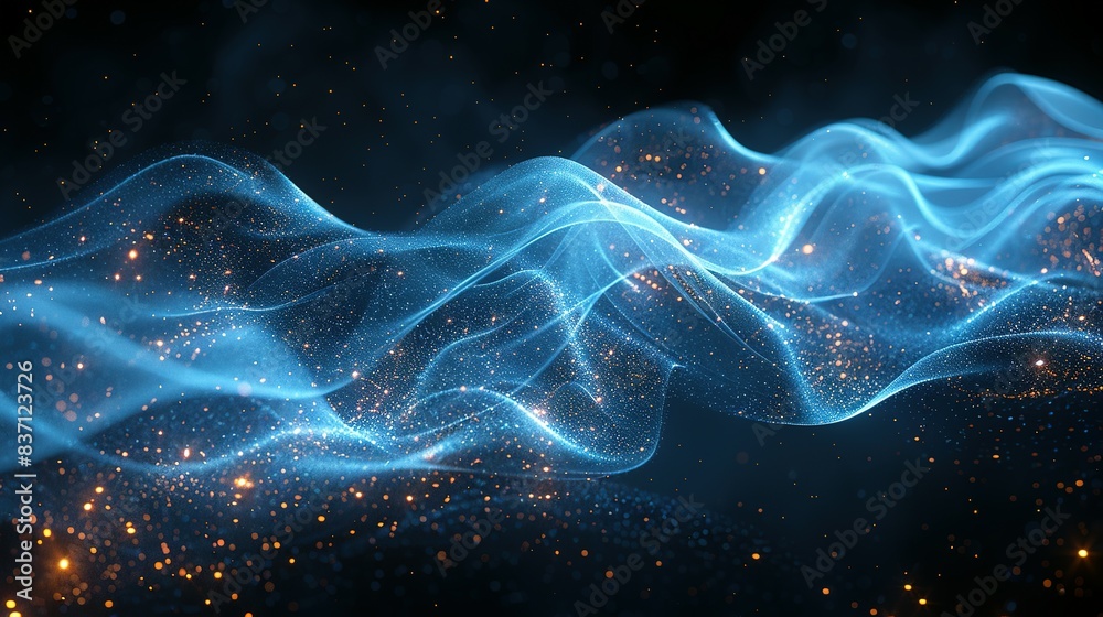 Ethereal Waves: AI Technology in Blue-Green Harmony Ethereal Waves: AI Technology in Blue-Green Harmony