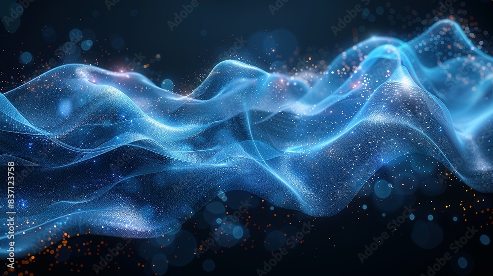 Ethereal Waves: AI Technology in Blue-Green Harmony Ethereal Waves: AI Technology in Blue-Green Harmony