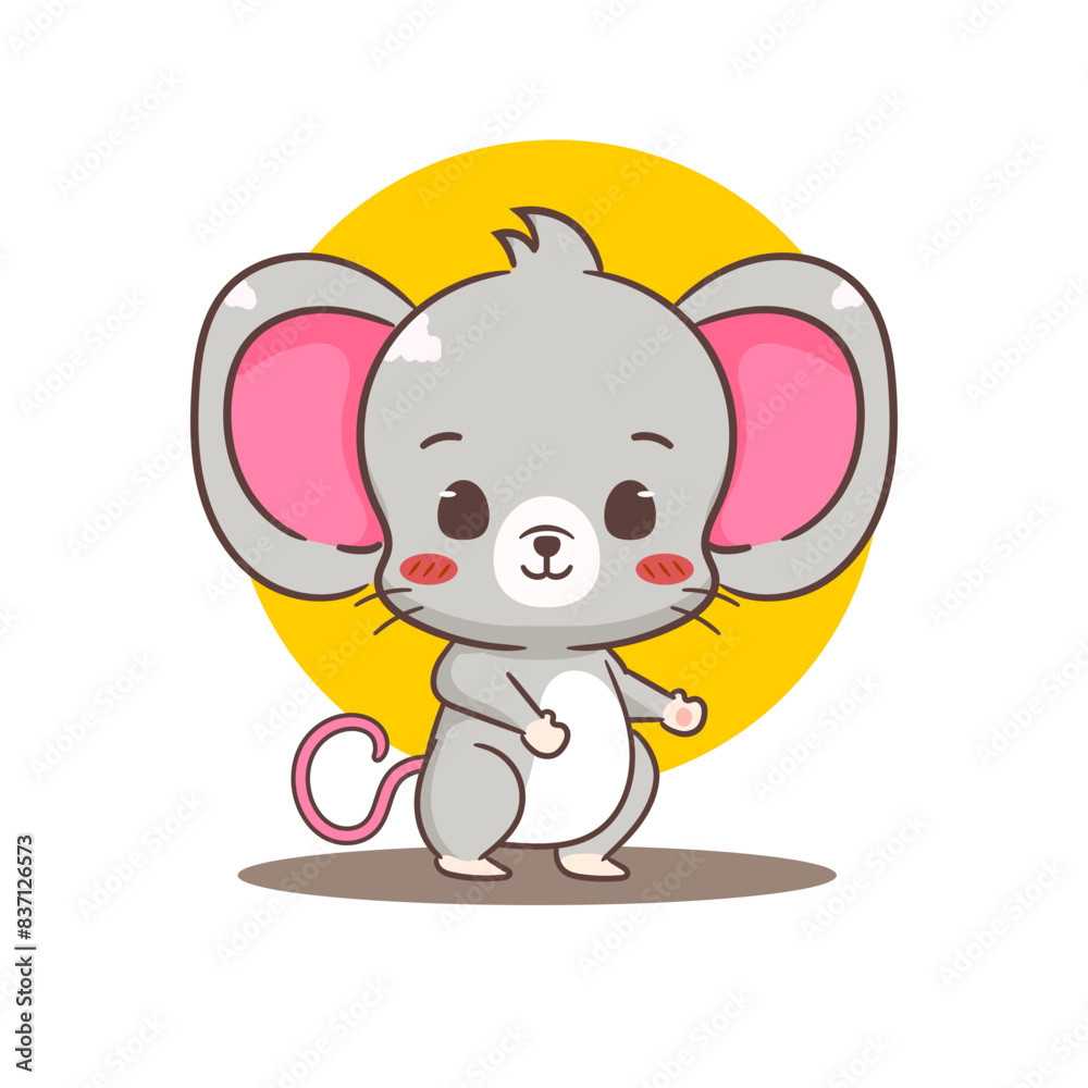 Cute mouse cartoon character. Adorable kawaii animal mascot vector illustration concept design. Isolated white background. Cute mouse cartoon character. Adorable kawaii animal mascot vector illustration concept design. Isolated white background.