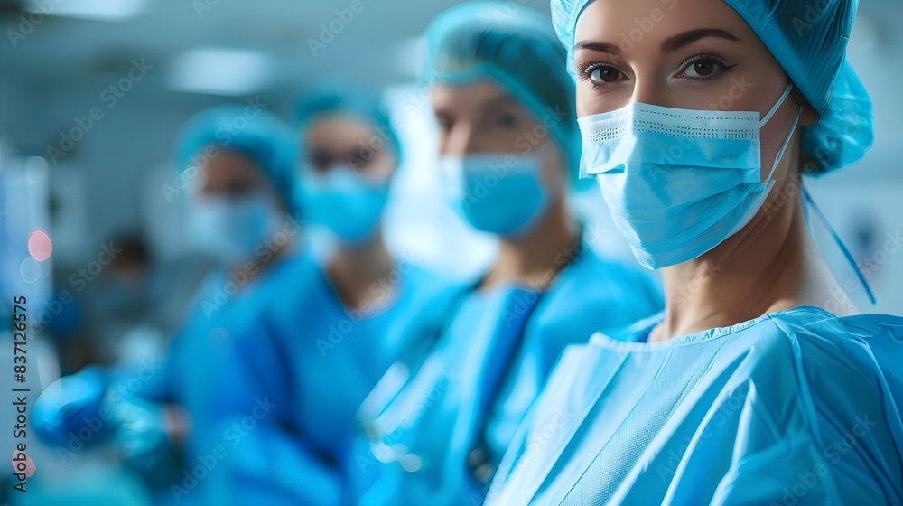 surgeons in operating room looking at the camera surgeons in operating room looking at the camera
