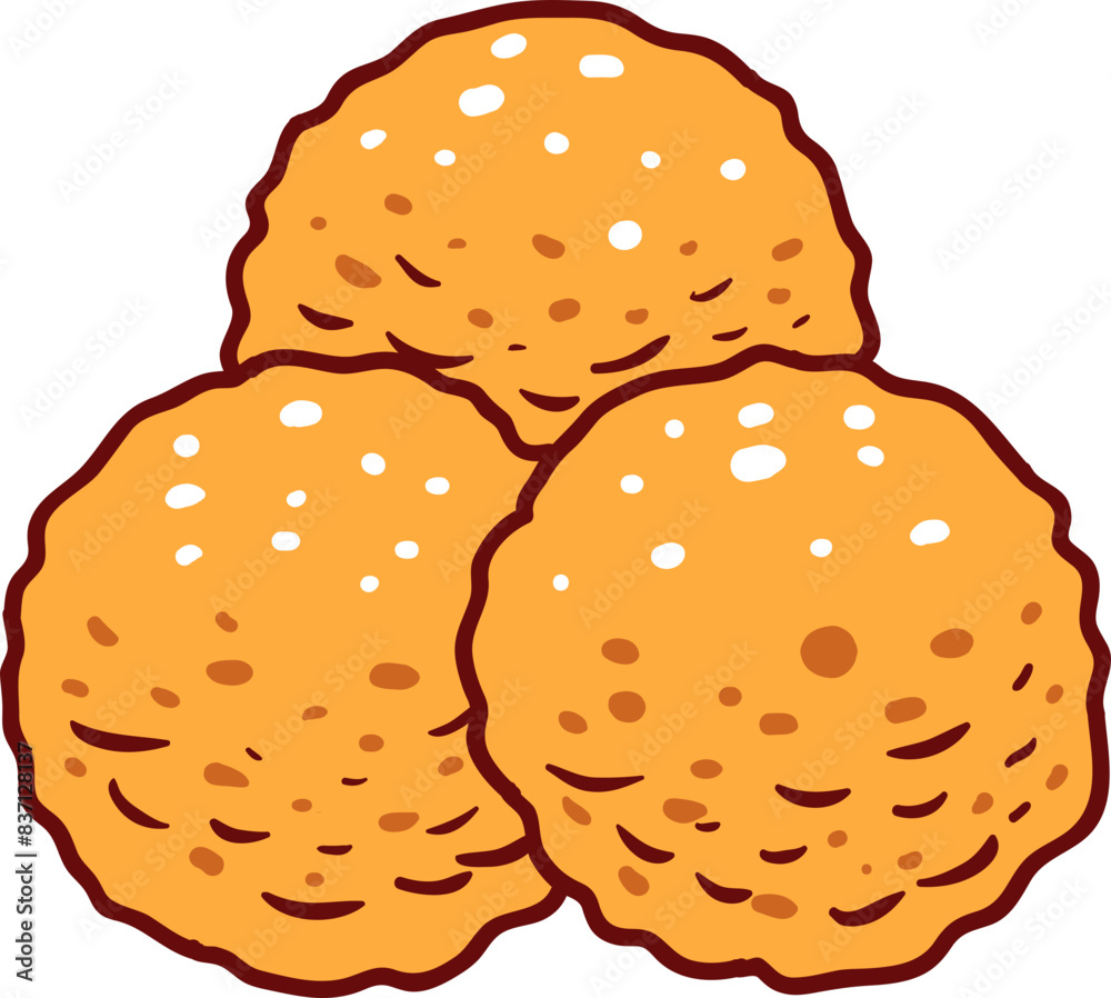 Meat balls, hand-drawn fast food icon. Meat balls, hand-drawn fast food icon.