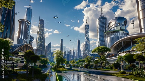 A Modern Ecological City with a Developed Infrastructure