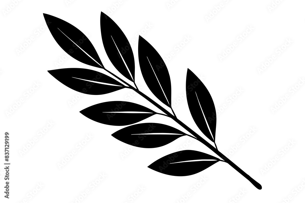 olive leaf silhouette vector illustration olive leaf silhouette vector illustration
