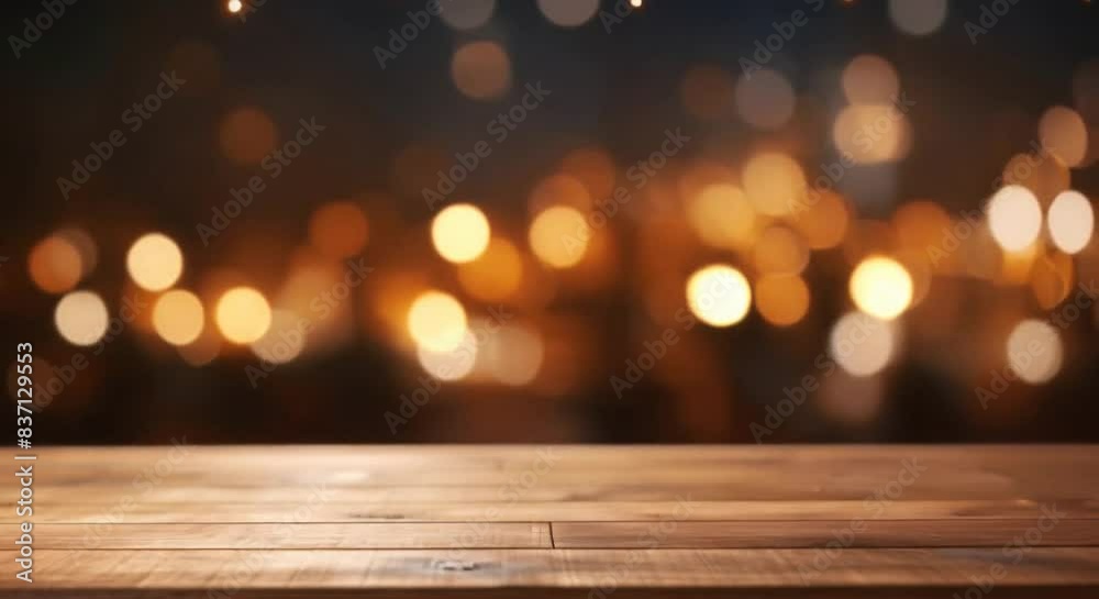 empty wooden table bokeh background empty wooden table bokeh background