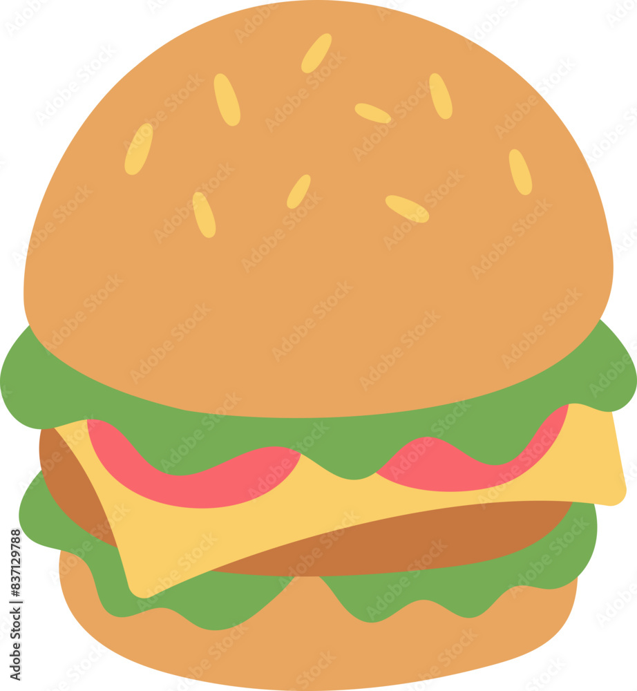Hamburger, fast food icon. Hamburger, fast food icon.