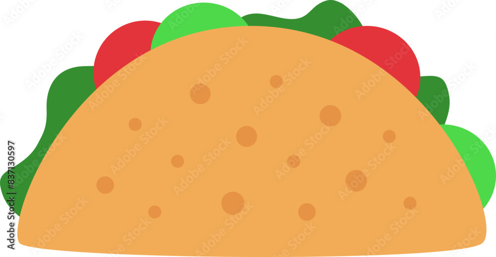 Taco, fast food icon. Taco, fast food icon.