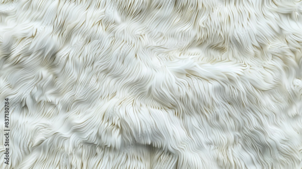 Seamless elegance expressed through a white, plush fur textile design. Seamless elegance expressed through a white, plush fur textile design.