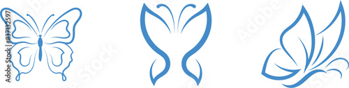 Butterfly vector, hand drawn butterfly