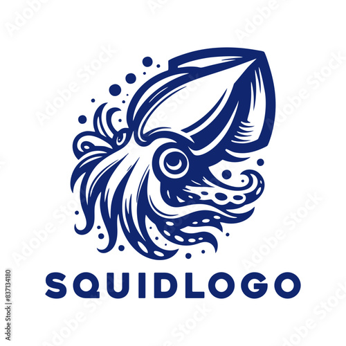 Squid logo icon template,squid logo vector illustration design