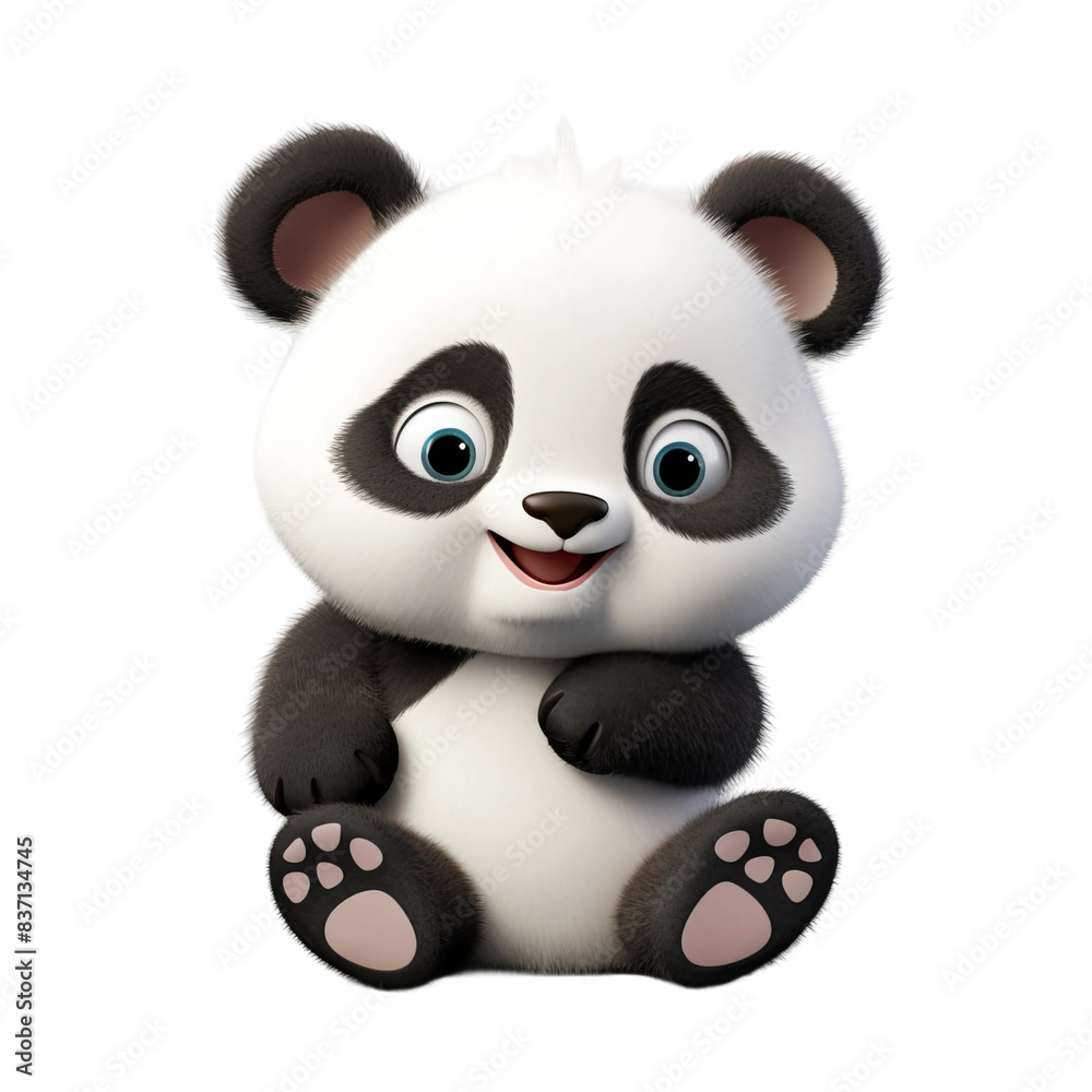 Fototapeta premium cute kawaii panda