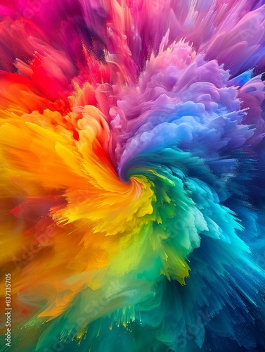 Mesmerizing abstract background with vibrant smoke and swirling colors.