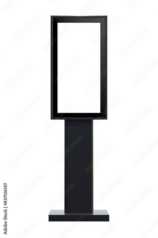 A black and white sign with a white background. The sign is empty and has a modern look A black and white sign with a white background. The sign is empty and has a modern look