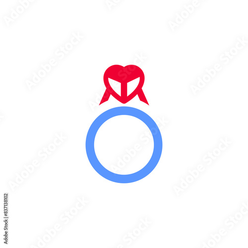 Ring icon or Valentines day symbol, holiday sign