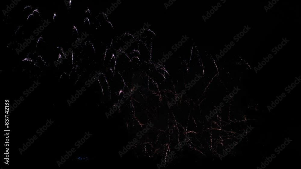 Fireworks in dark night celebration of Independence Day, Memorial Day and new year. Background with space i colorful in slow motion. Fireworks in dark night celebration of Independence Day, Memorial Day and new year. Background with space i colorful in slow motion.