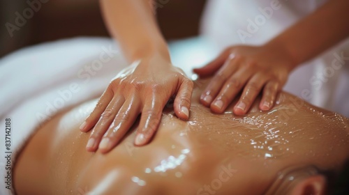 Wallpaper Mural a therapist performing a Swedish massage on a woman's back Torontodigital.ca