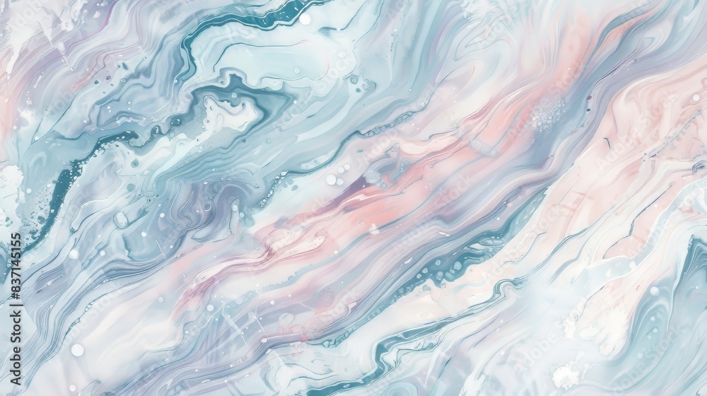 Fluid abstract marble design, seamless texture, orange, blue highlights. Fluid abstract marble design, seamless texture, orange, blue highlights.