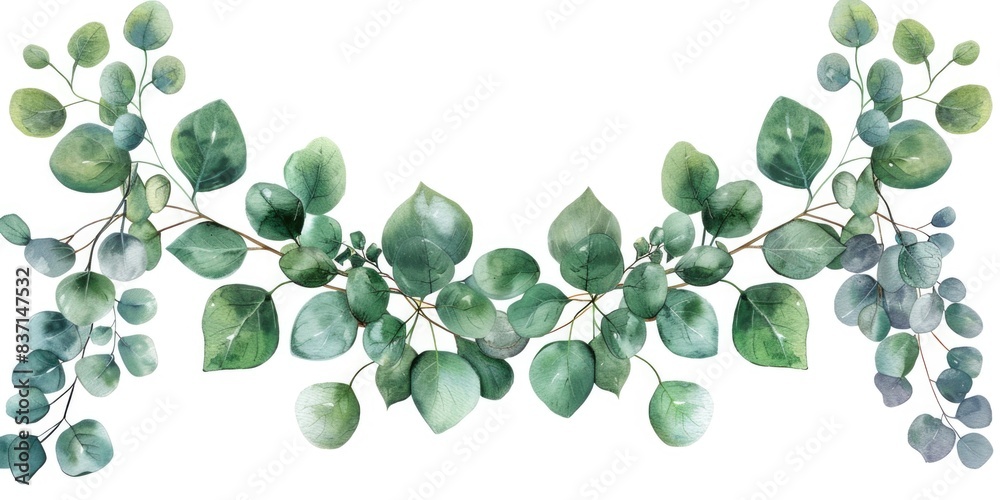 A green leafy plant with a white background. The leaves are green and the stem is brown