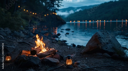 Enjoy a luxe campfire setup equipped with synthetic flame technology and heat sensors.