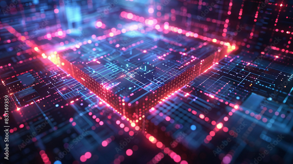 Abstract digital frame for a blockchain-based game, with a futuristic design and neon accents Abstract digital frame for a blockchain-based game, with a futuristic design and neon accents