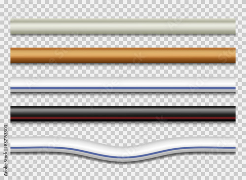 Vector set of plastic pipes