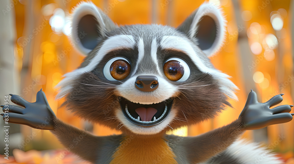 Cartoon character raccoon Cartoon character raccoon