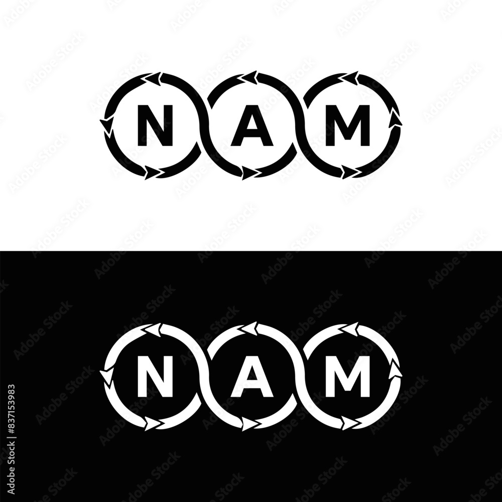 NAM logo. N A M design. White NAM letter. NAM, N A M letter logo design. N A M letter logo design in FIVE, FOUR, THREE, style. letter logo set in one artboard. N A M letter logo vector design.
NAM logo. N A M design. White NAM letter. NAM, N A M letter logo design. N A M letter logo design in FIVE, FOUR, THREE, style. letter logo set in one artboard. N A M letter logo vector design.