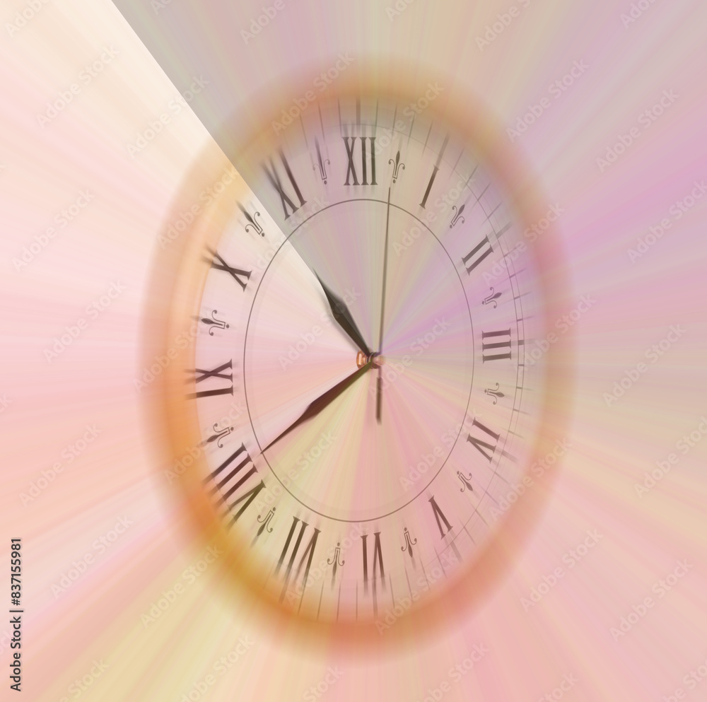 Clock with roman numerals, motion blur effect. Time concept Clock with roman numerals, motion blur effect. Time concept