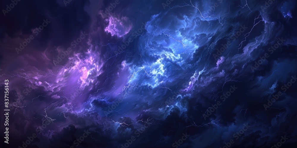 A dark lightning and thunder storm in the clouds, athmospheric wallpaper or background. A dark lightning and thunder storm in the clouds, athmospheric wallpaper or background.