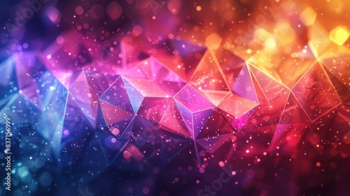 Abstract Diamond Background with Dynamic Glow Effect