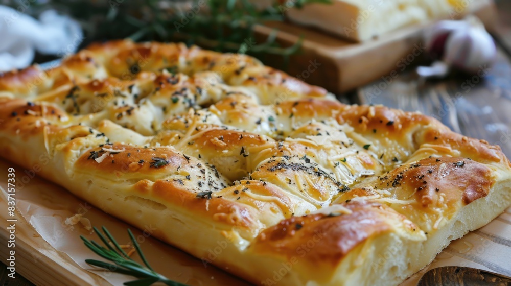 A delicious ready-to-eat dish, Focaccia di Recco col formaggio. A delicious ready-to-eat dish, Focaccia di Recco col formaggio.