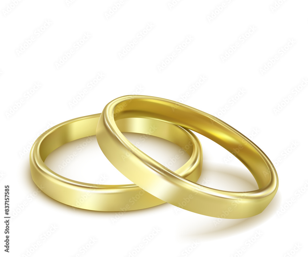 vector gold wedding rings isolated on white vector gold wedding rings isolated on white