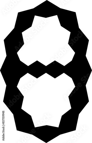 Zig Zag English font vector shape
