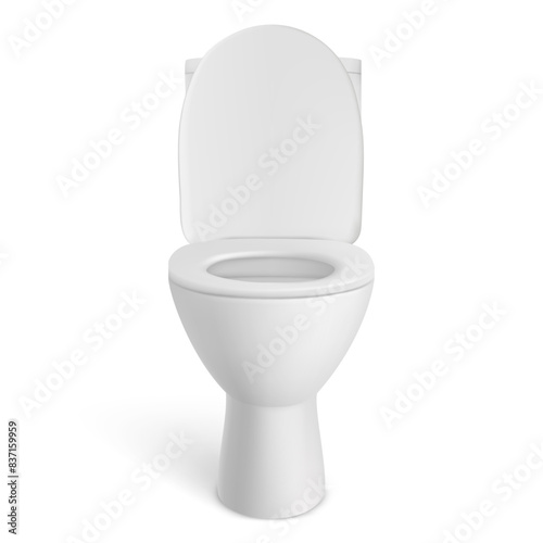 Toilet bowl isolated on a white background. Vector illustration