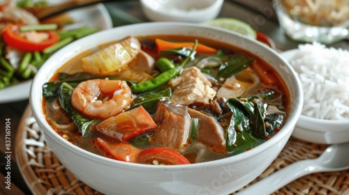 Obraz na płótnie A delicious ready-to-eat dish, Sinigang w salonie