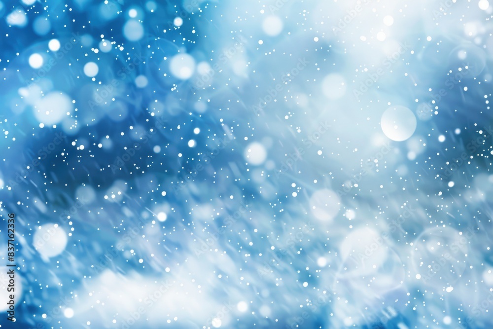 Abstract Frosty Patterns on Blue Background with Snowflakes Abstract Frosty Patterns on Blue Background with Snowflakes