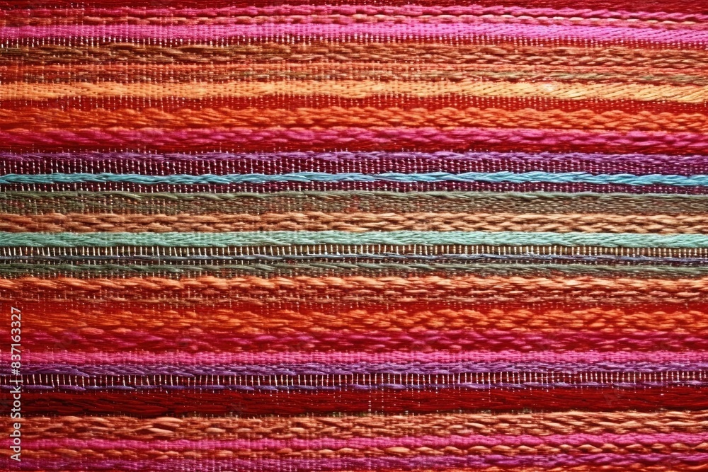 Latin Tapestry. Colorful Woven Textile Background 