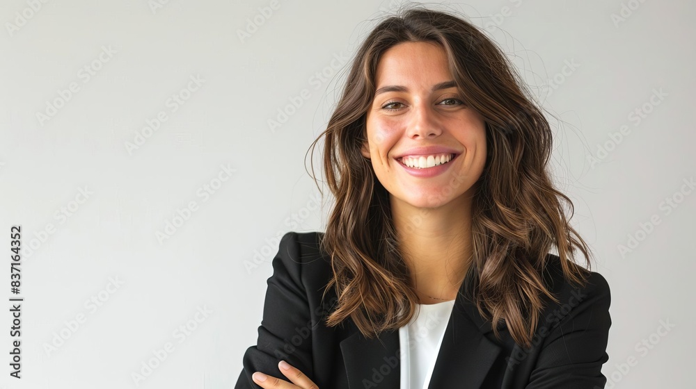 happy smiling business woman isolated on white successful young professional portrait happy smiling business woman isolated on white successful young professional portrait