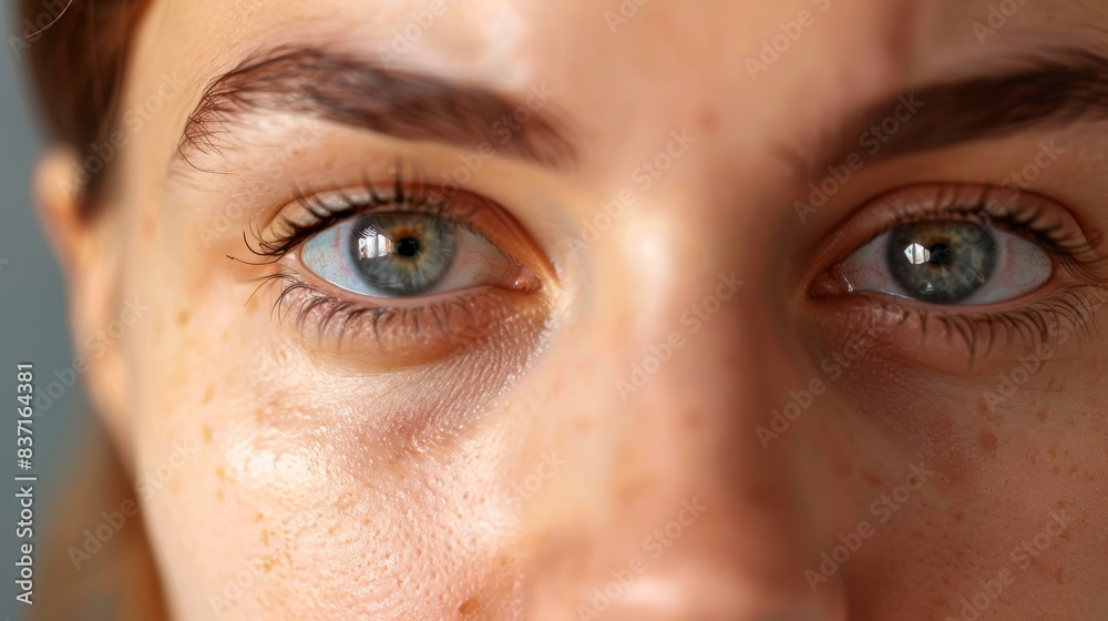 Fatigued Young Woman with Dark Circles and Puffy Eyes, Perfect for Health and Wellness Concepts Generative AI Fatigued Young Woman with Dark Circles and Puffy Eyes, Perfect for Health and Wellness Concepts Generative AI