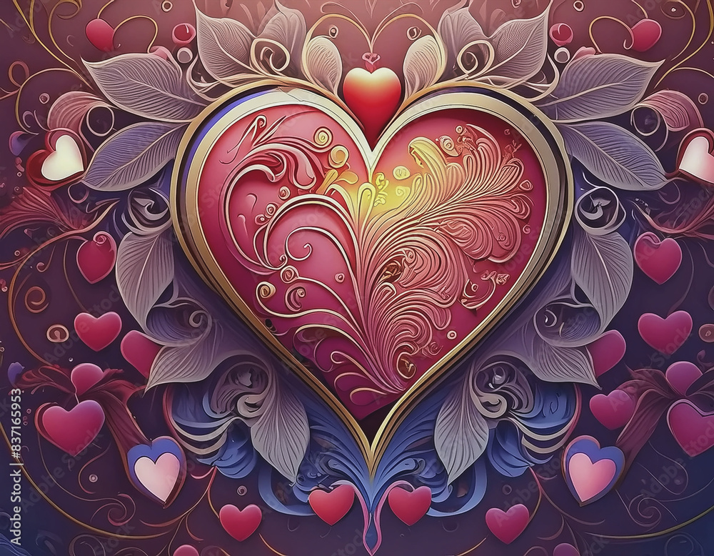 Embellished and Decorated Heart AI Embellished and Decorated Heart AI
