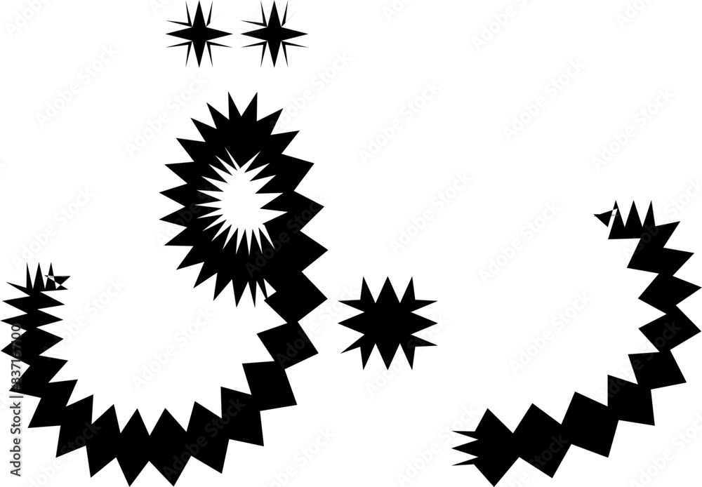 Obraz premium Zig Zag Currency font vector shape