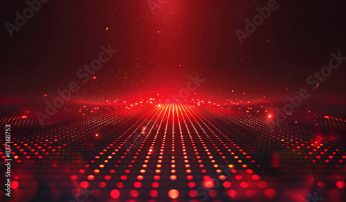 Abstract matrix red background